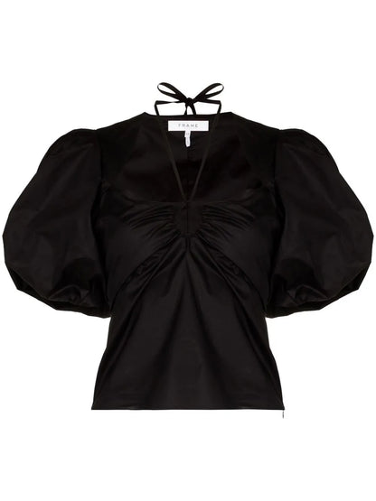 Puff-Sleeve Blouse