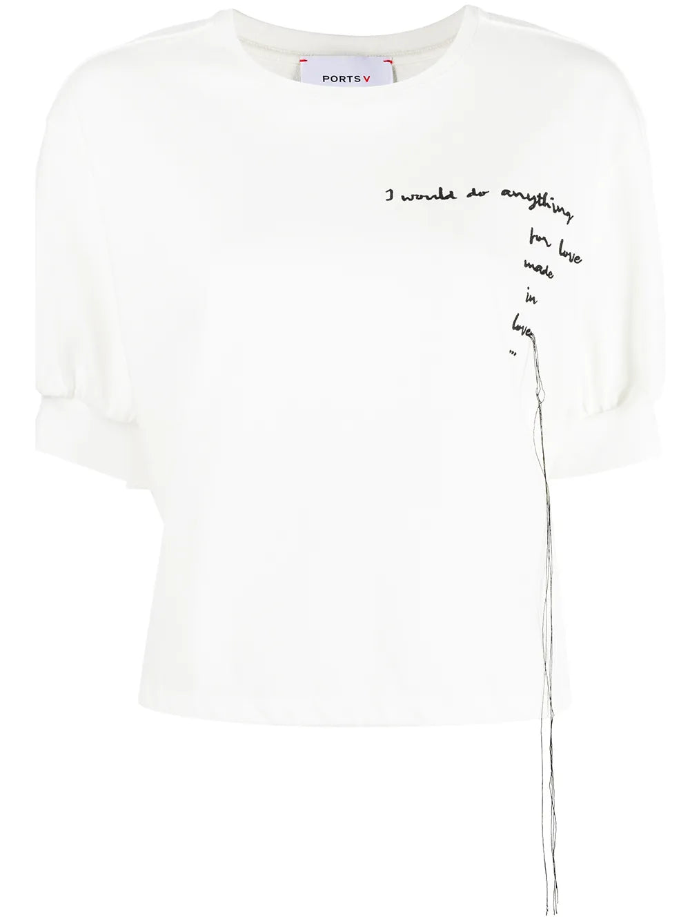 Embroidered-Slogan T-Shirt
