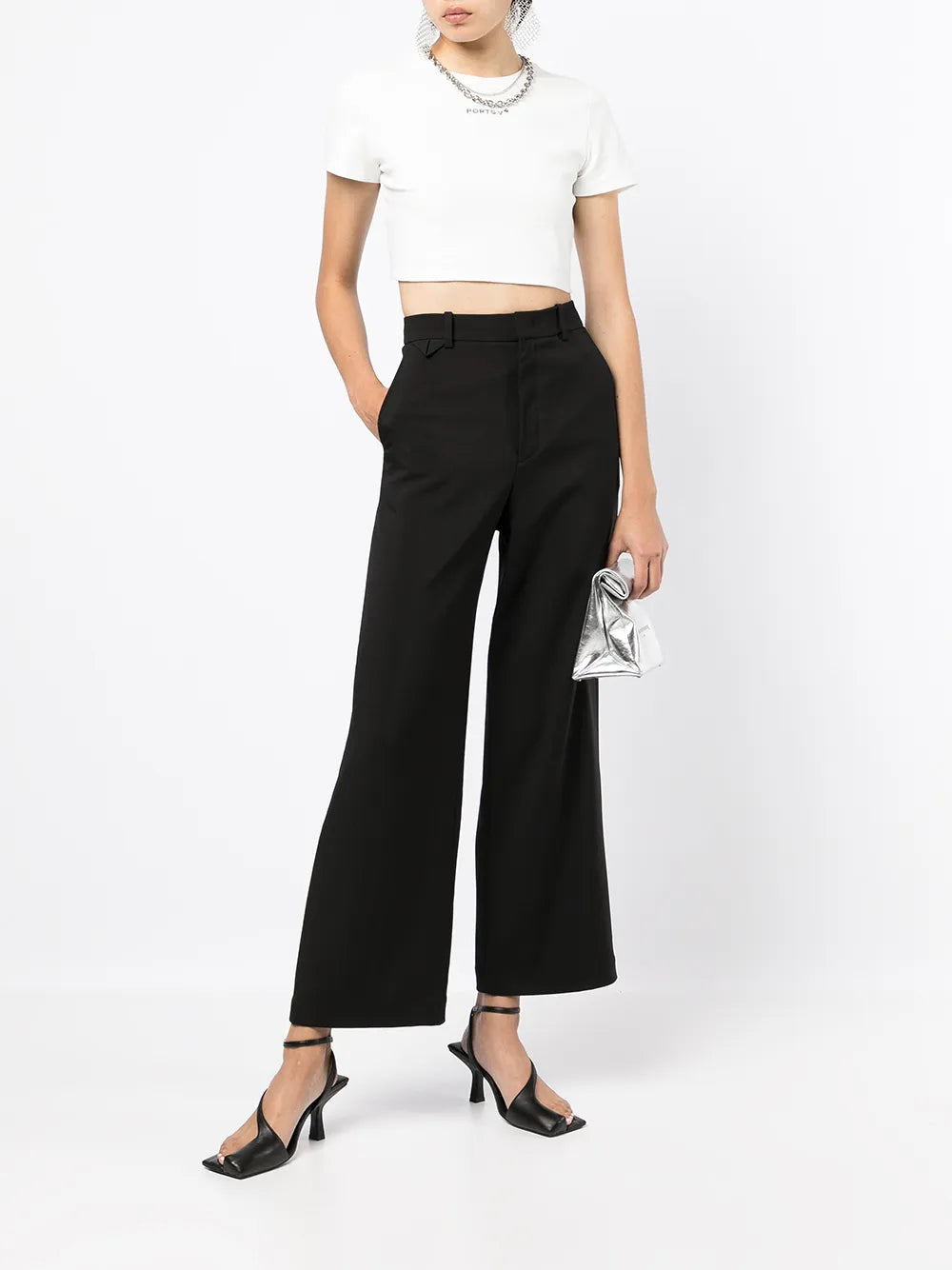 High-Waist Tailored Trousers