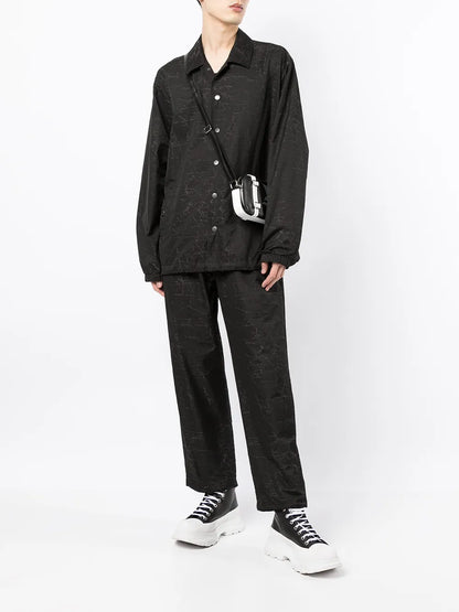 Patterned Button-Up Shirt