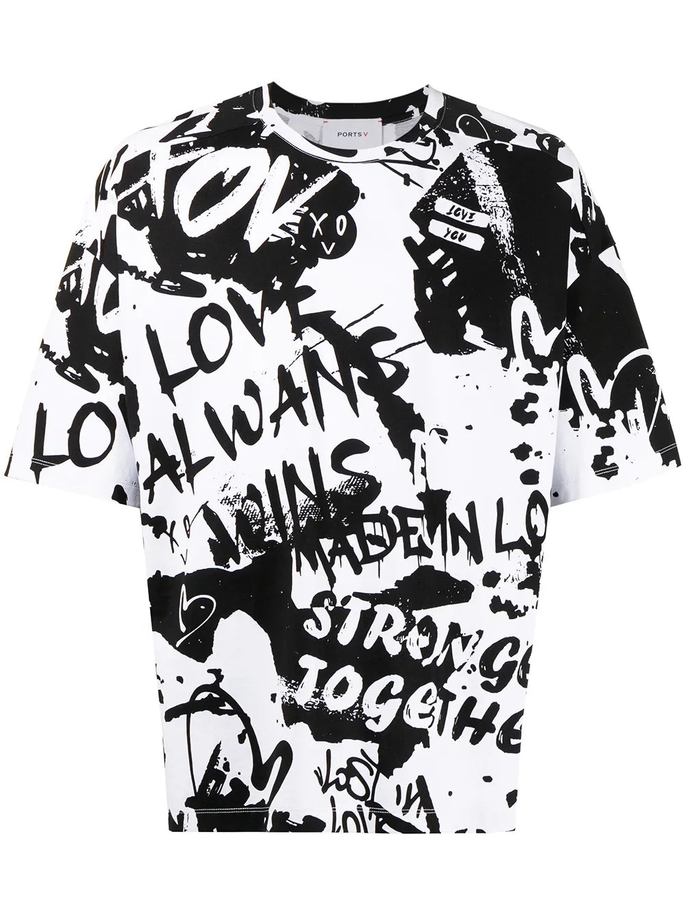 Slogan-Print Short-Sleeved T-Shirt