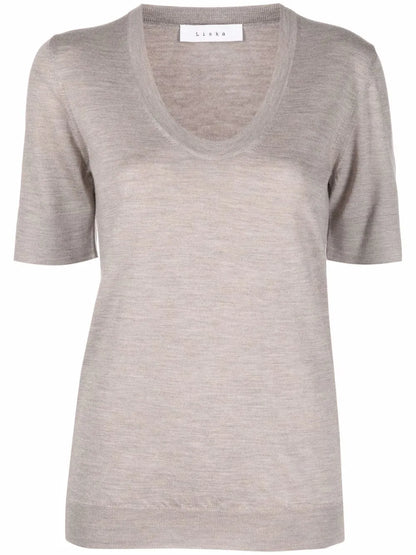 Round-Neck Knitted Top