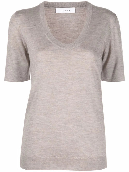 Round-Neck Knitted Top