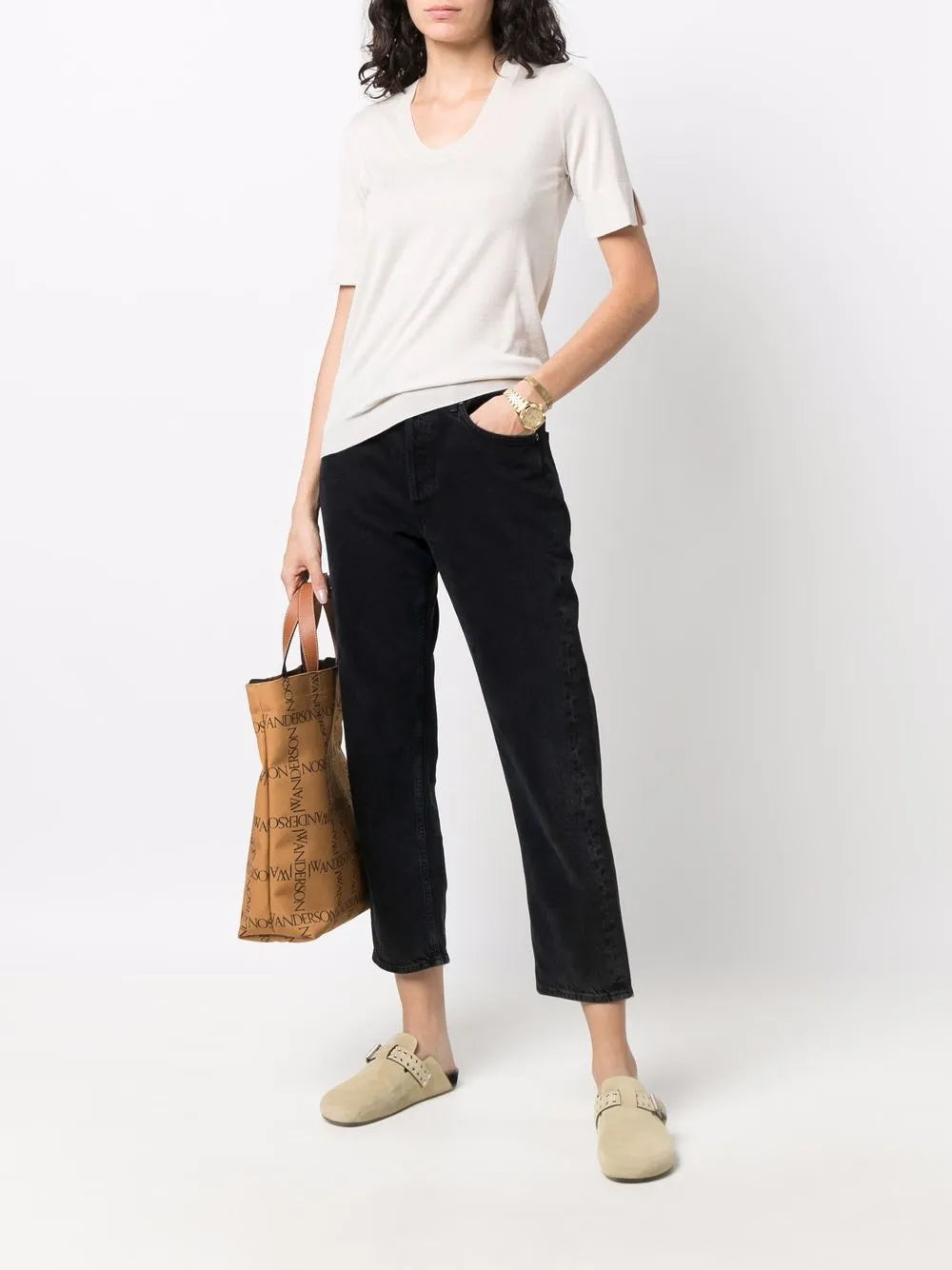 Round-Neck Knitted Top