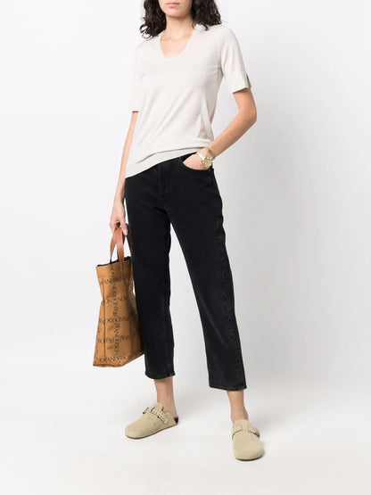 Round-Neck Knitted Top