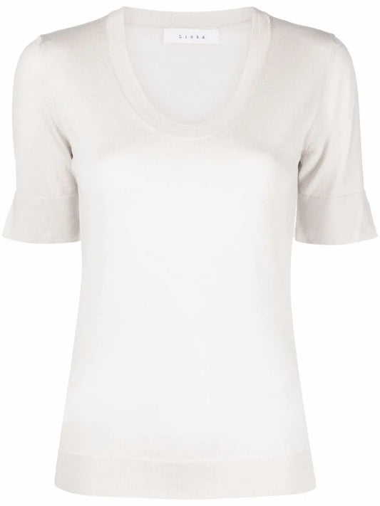 Round-Neck Knitted Top