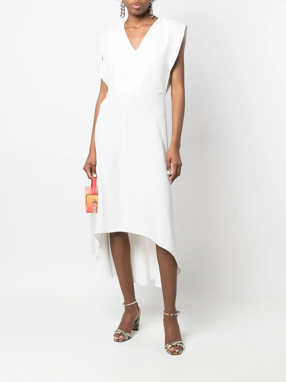 Sleeveless V-Neck Midi Dress