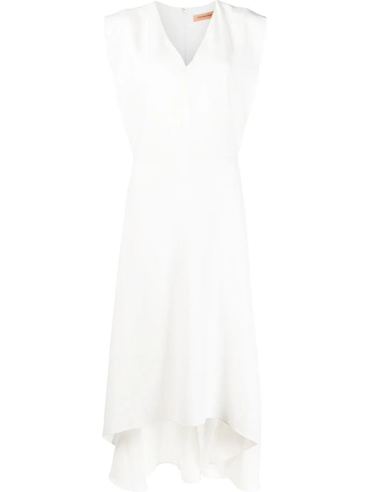 Sleeveless V-Neck Midi Dress