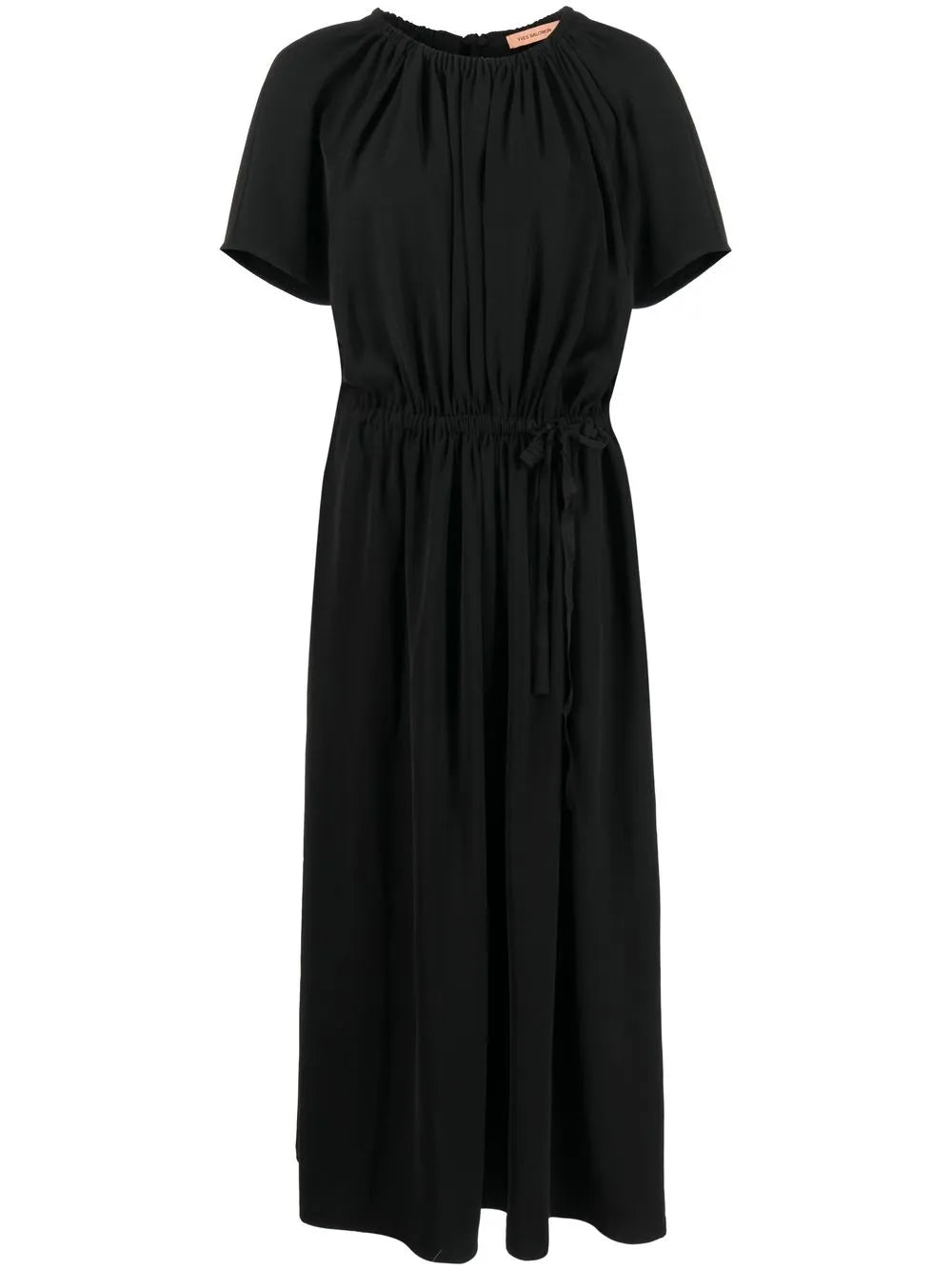 Pleat Detailing Mid-Length Dress