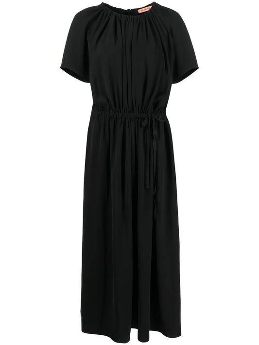 Pleat Detailing Mid-Length Dress