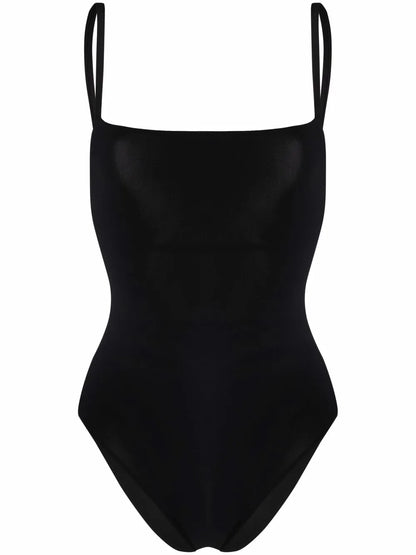 Square-Neck Slip-On One-Piece