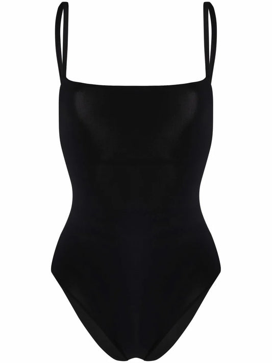Square-Neck Slip-On One-Piece