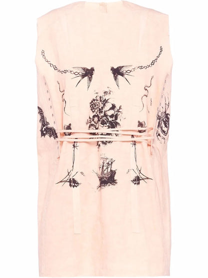 Printed Slub Canvas Top