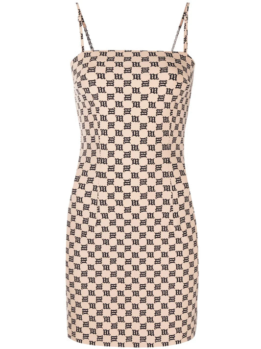 Monogram-Print Minidress