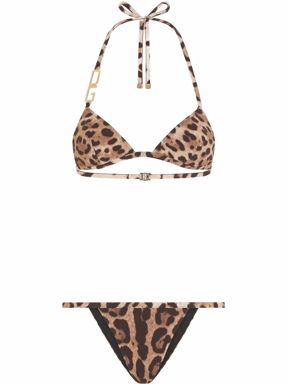 Leopard-Print Triangle Bikini