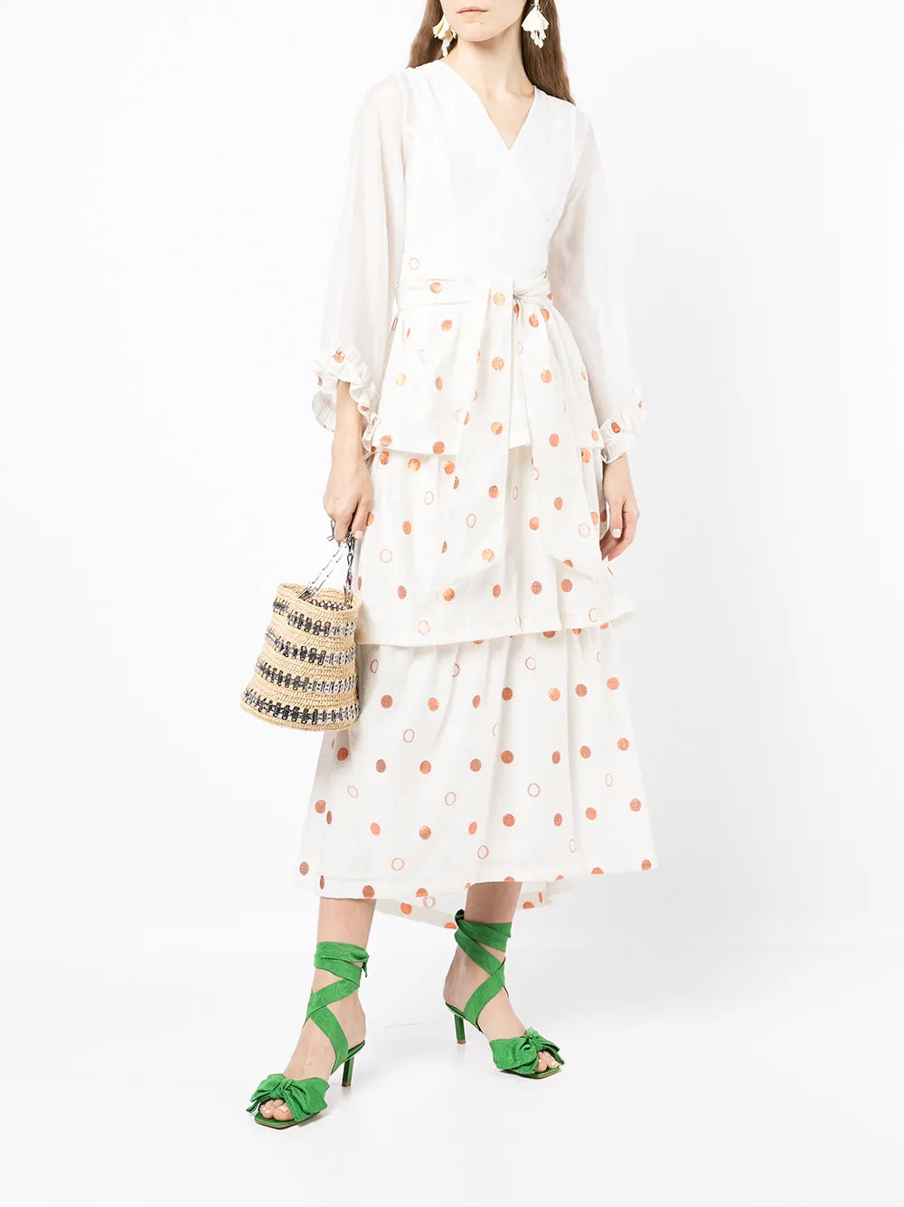 Polka Dot Pattern Evening Gown