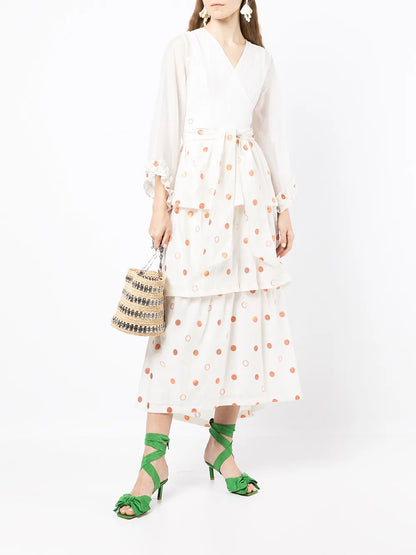 Polka Dot Pattern Evening Gown