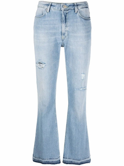 Mid-Rise Flared Jeans
