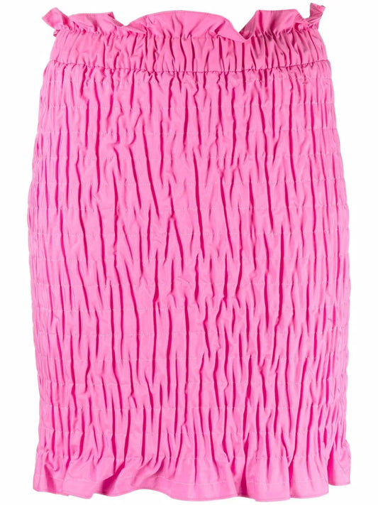 Shirred-Effect Mini Skirt