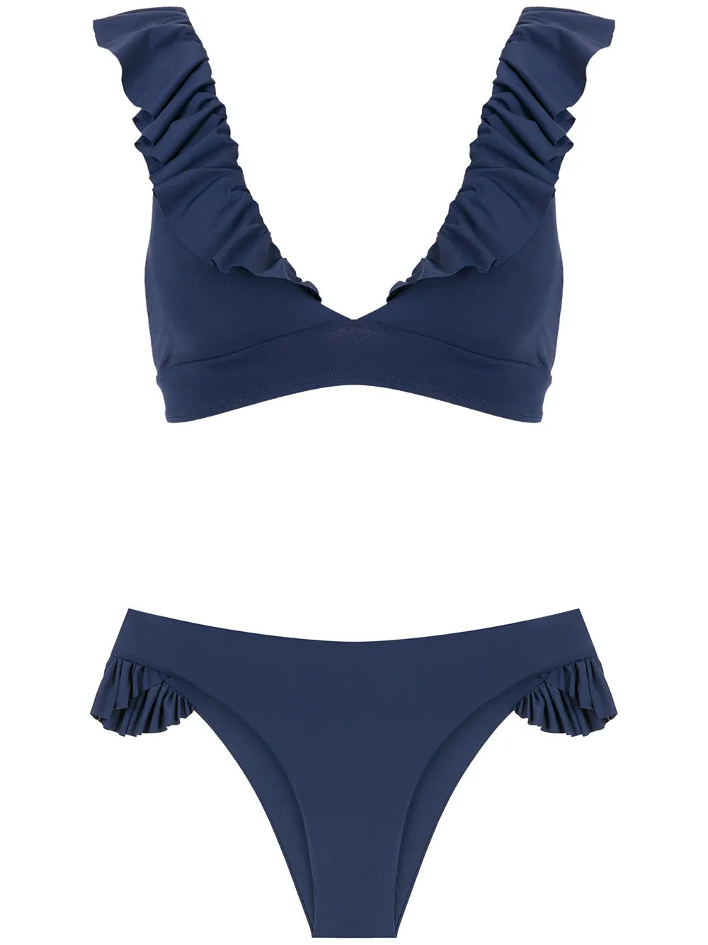 Ruffle-Trimmed Bikini Set