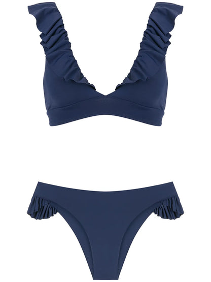 Ruffle-Trimmed Bikini Set