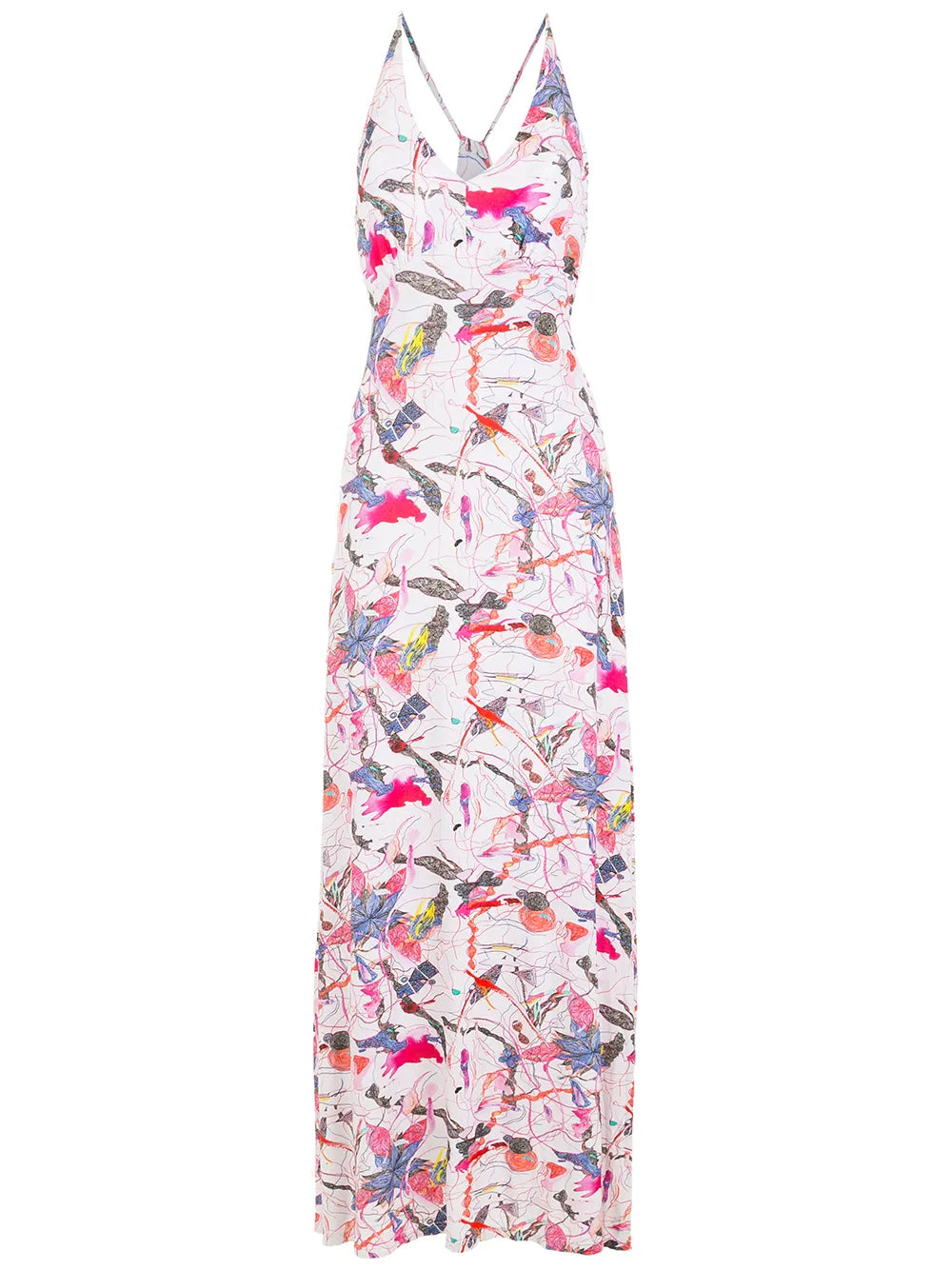 Abstract-Print Maxi Dress