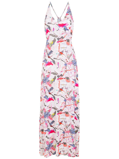 Abstract-Print Maxi Dress