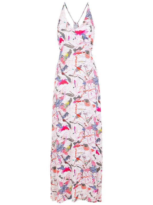 Abstract-Print Maxi Dress