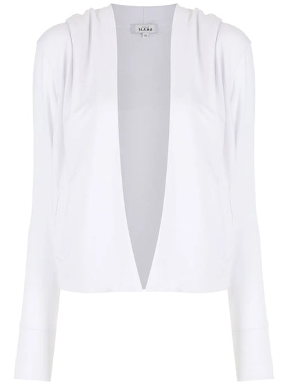 Hooded Open-Front Cardigan