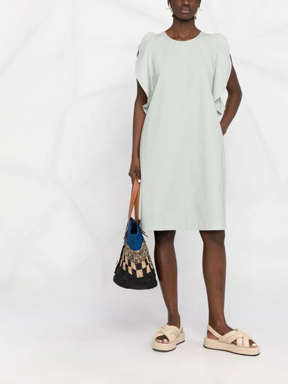 Ruffle-Cuff Mini Dress