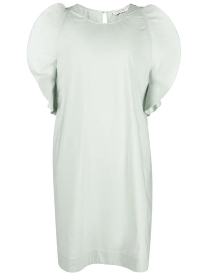 Ruffle-Cuff Mini Dress
