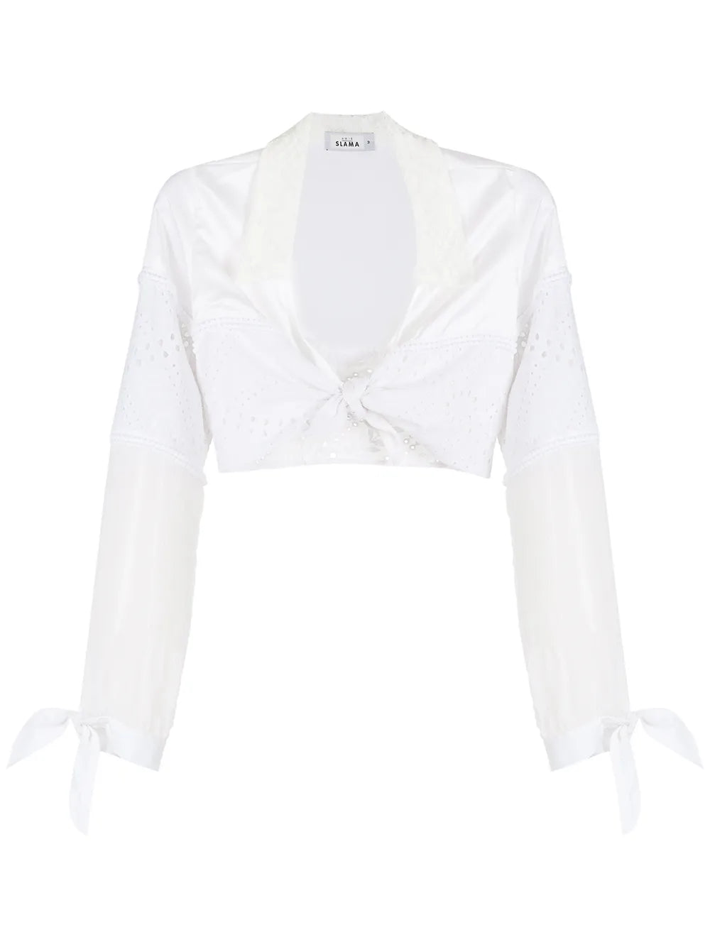 Tie-Front Cropped Shirt