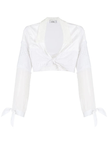 Tie-Front Cropped Shirt