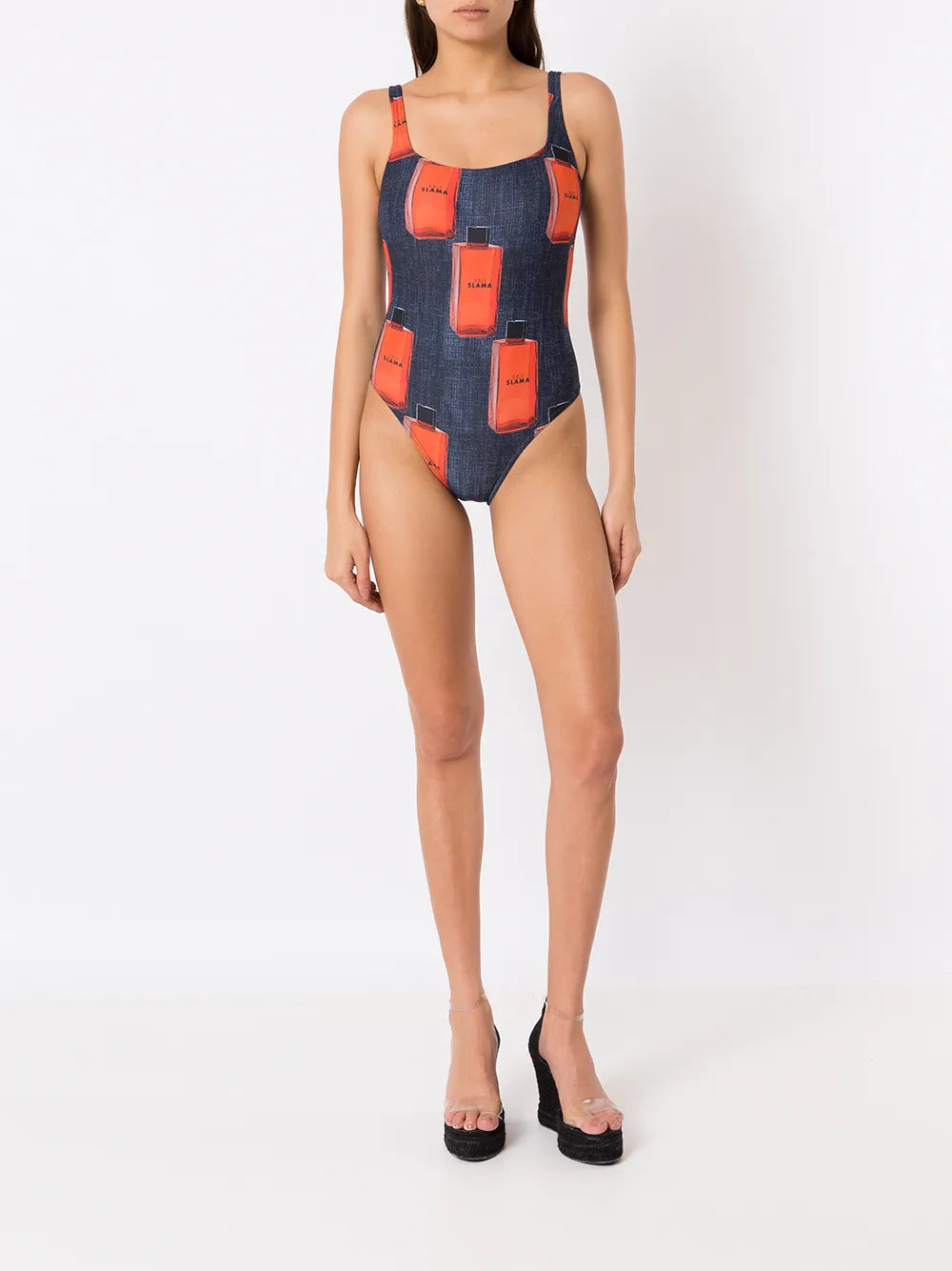 Graphic Logo-Print Swimsuit