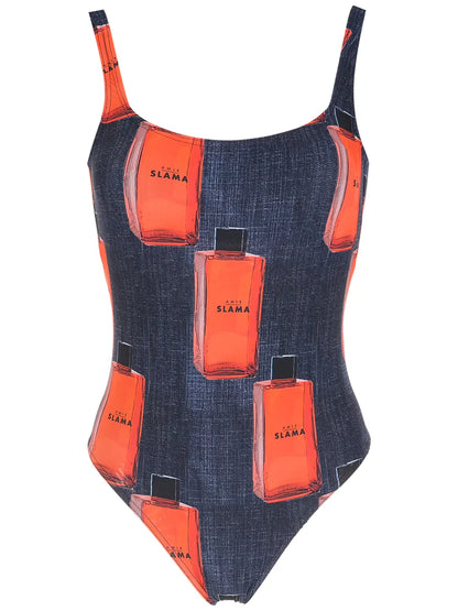 Graphic Logo-Print Swimsuit