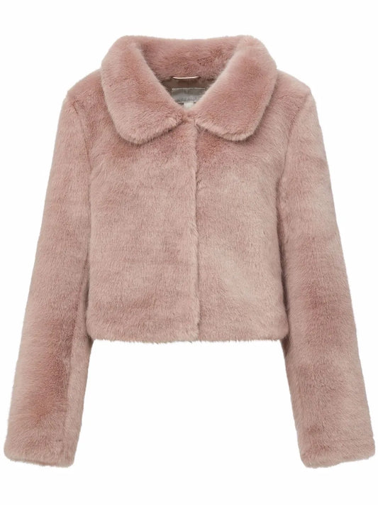 Tirage Cropped Faux Fur Jacket