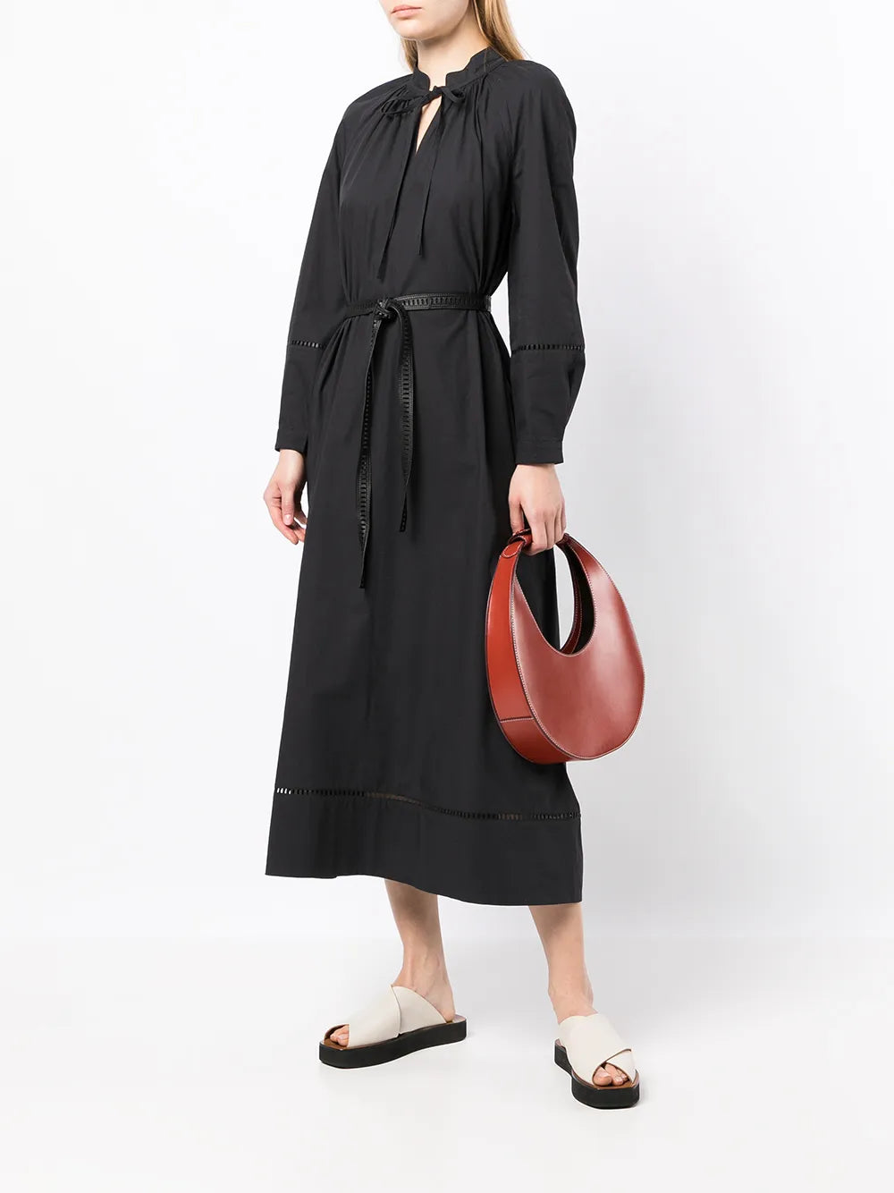 Belted Midi Shirt Dress