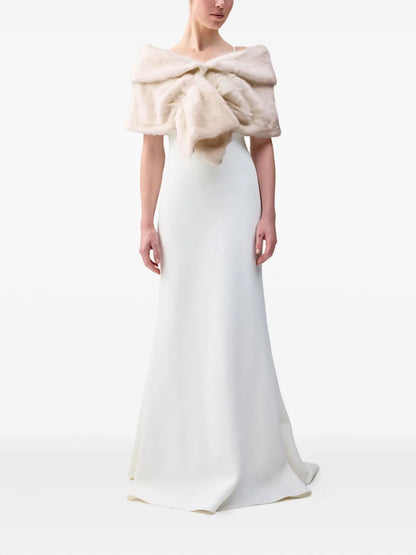 Champagne Faux-Fur Shawl