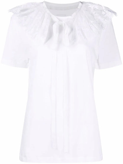 Detachable Lace-Collar T-Shirt