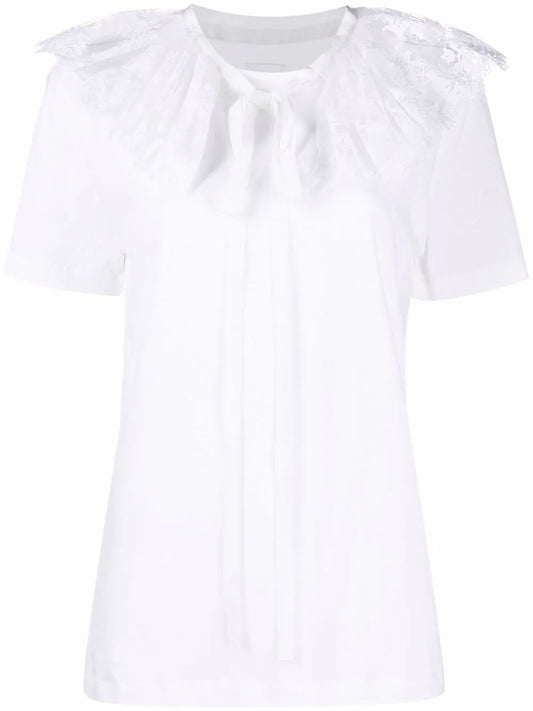 Detachable Lace-Collar T-Shirt