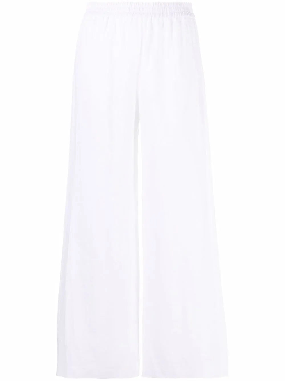 Wide-Leg Elasticated-Waistband Trousers