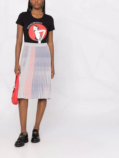 Pleated Midi Skirt
