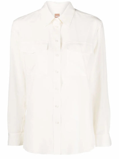 Short-Sleeve Silk Shirt