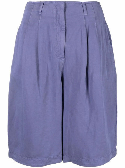 Knee-Length Wide-Leg Shorts