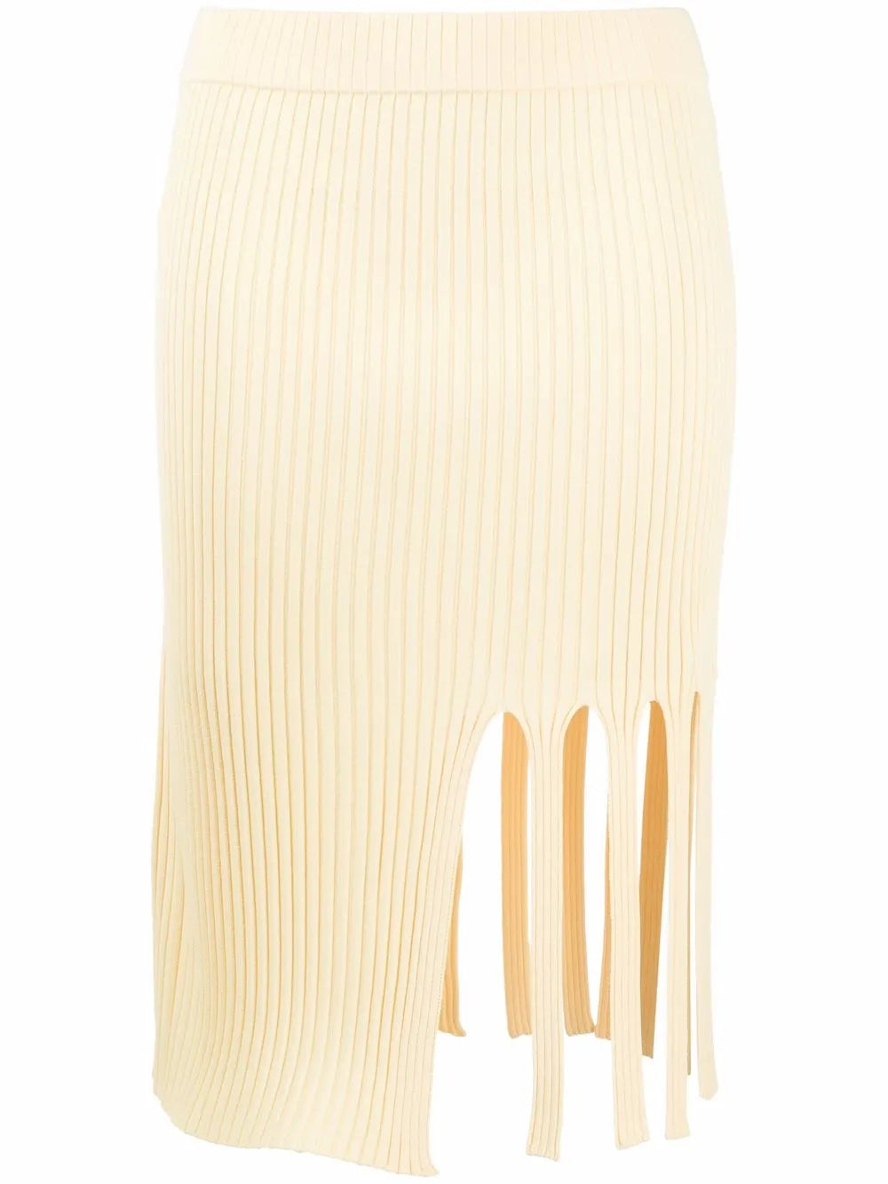 Cut-Out Ribbed Knit Skirt