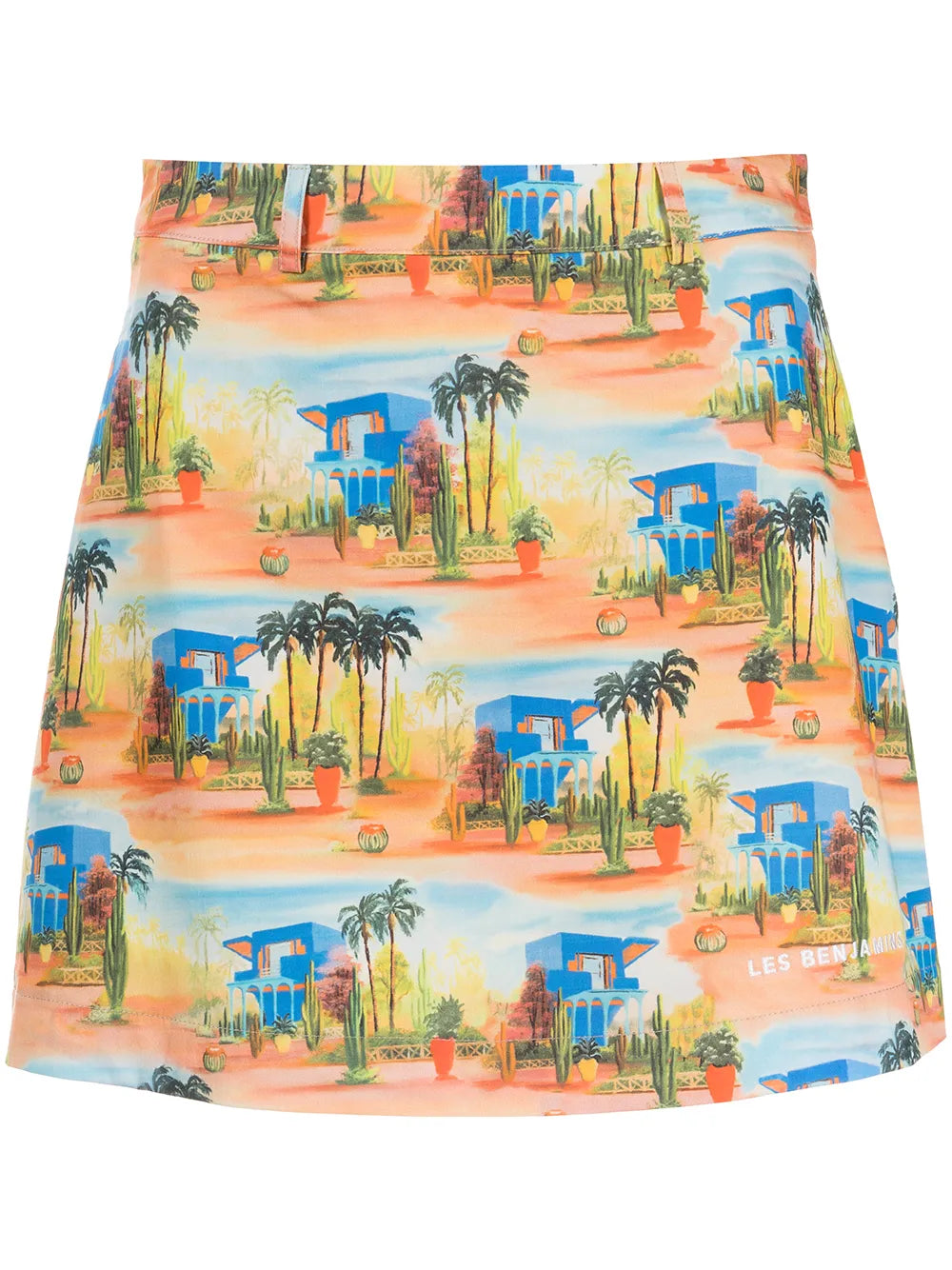 Graphic-Print Mini Skirt