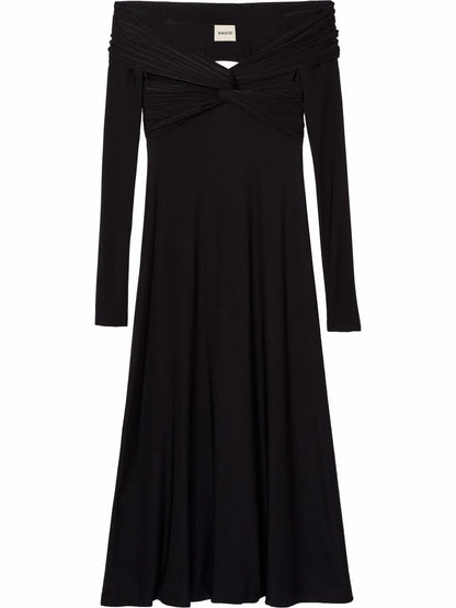 Cerna Off-Shoulder Midi Dress