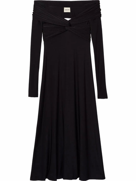 Cerna Off-Shoulder Midi Dress