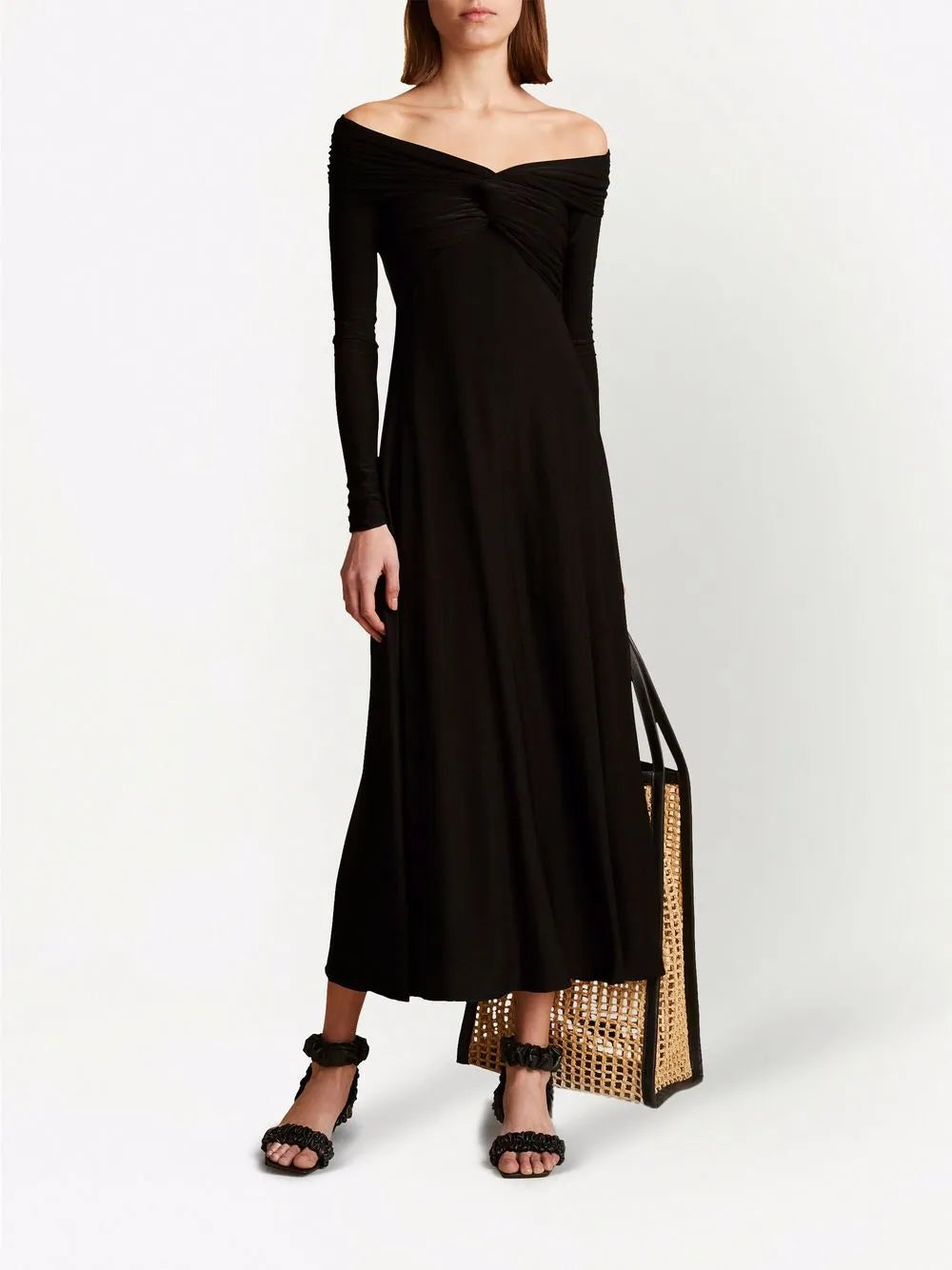 Cerna Off-Shoulder Midi Dress