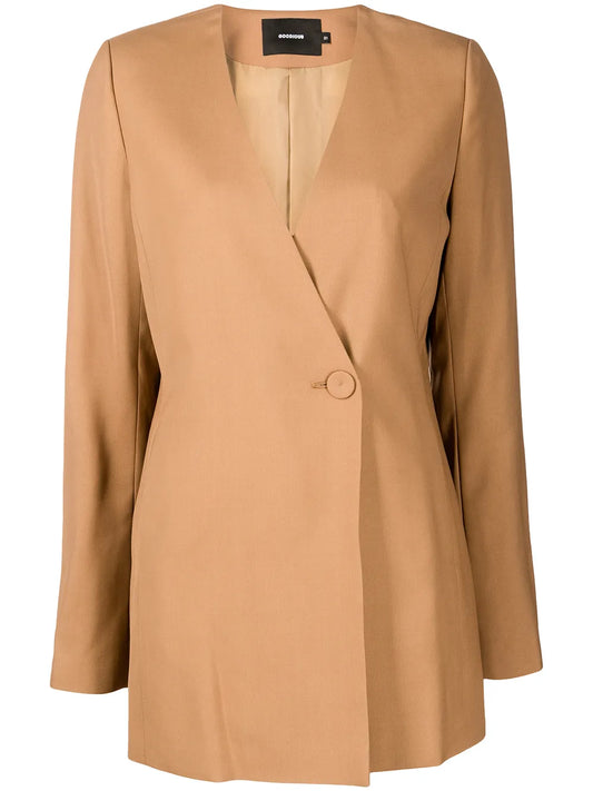 Double-Breasted V-Neck Coat